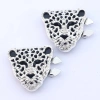 button: Leopard head rhinestone shirt cufflinks, button cover, flower collar button, diamond decorative button cover, turtle mouth, cufflinks Specification image